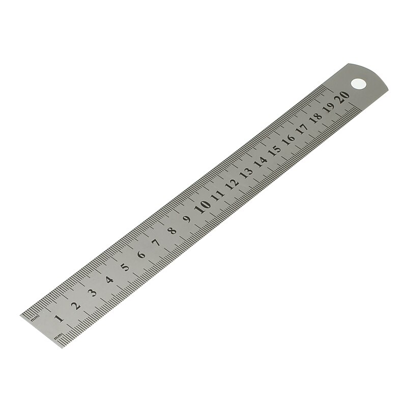 0.7mm 50cm and 0.5mm 30cm / 20cm / 15cm Stainless Steel Metal Straight Ruler Double Sided Measuring Tool School Student Supplies