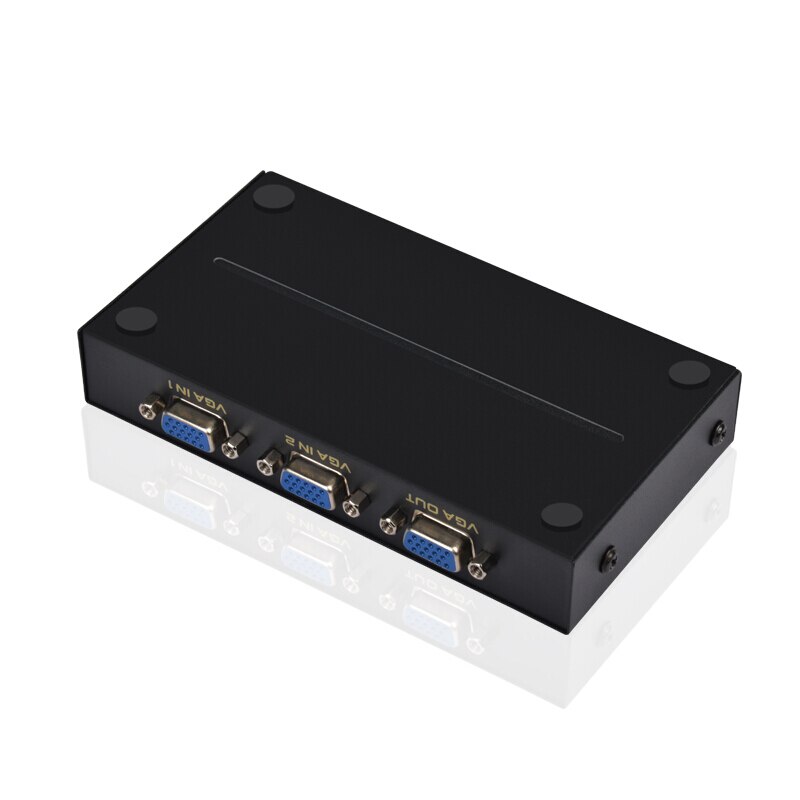 2 Port HD VGA Switch LCD Monitor KVM Switcher 2 to 1 Selector Box 2 in 1Out Vga Sharer Splitter For Computer FJ-15-2CH
