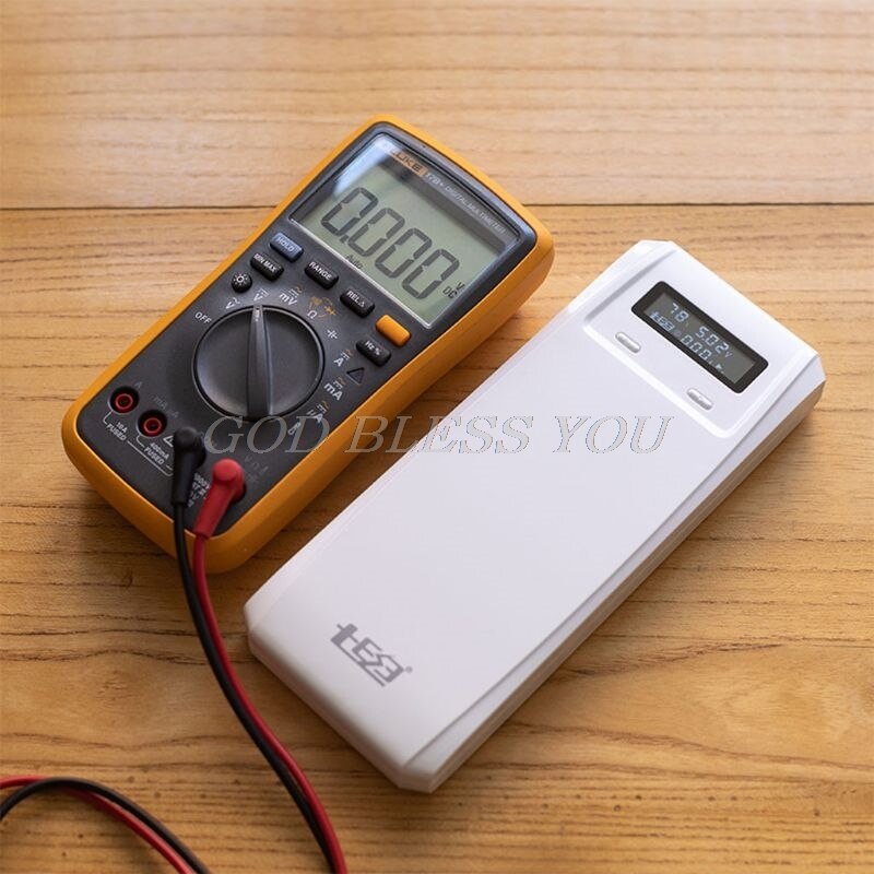 (No Battery) QD188-PD Dual USB QC 3.0 + Type C PD DC Output 8x 18650 Batteries DIY Power Bank Box Holder Case Fast Charger