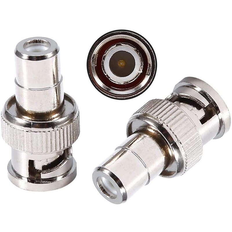 10 sztuk BNC męski na AV RCA żeńskie adapter do złącza dla System CCTV