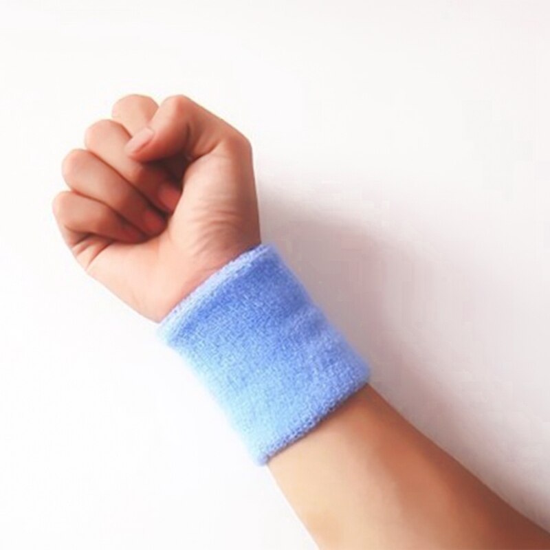 1PCS Colorful Cotton Unisex Sport Sweatband Wristband Wrist Protector Running Badminton Basketball Brace Terry Cloth Sweat Band: LB