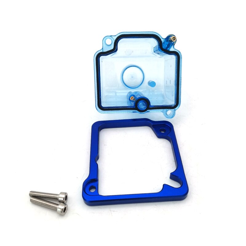 Carburetor Bottom Float Bowl Clear Blue Plastic Shell For PWK I/II/III 21mm-34mm