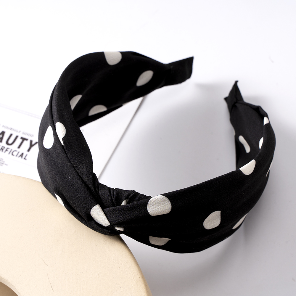 Druck Leopard Stirnband Breites Kreuz Frauen Haarband Elastische Schleife Haar Band Bands Lünette oben Knoten Mädchen Haar Zubehör: Milchig Weiß