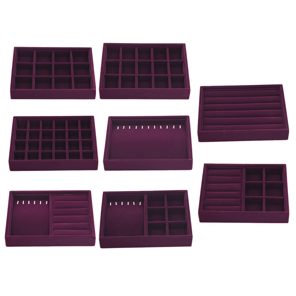 Multi-purpose smykker display bakke halskæde øreringe ring showcase organizer