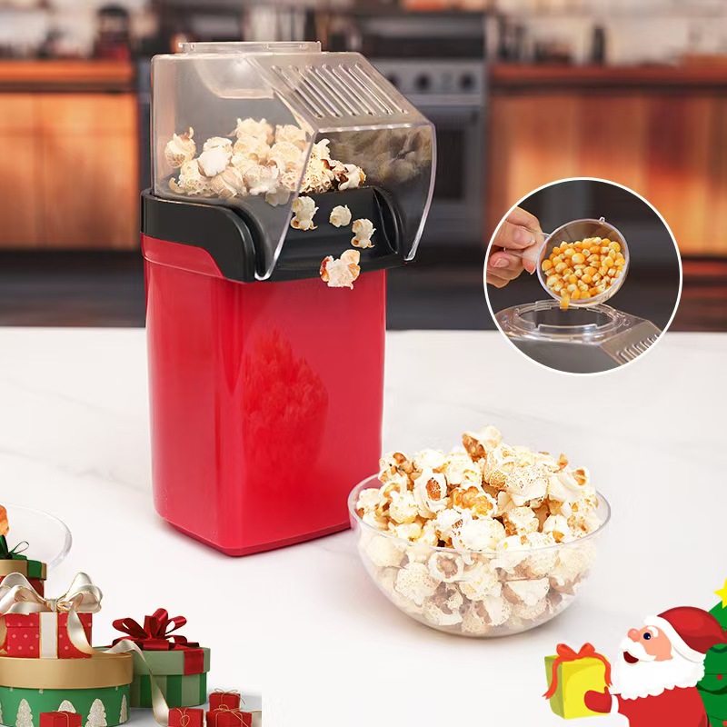 Electric Portable Popcorn Maker Fully Automatic Home Popcorn Popper Air Popcorn Machine Healthy No Oil Mini Popcorn Maker