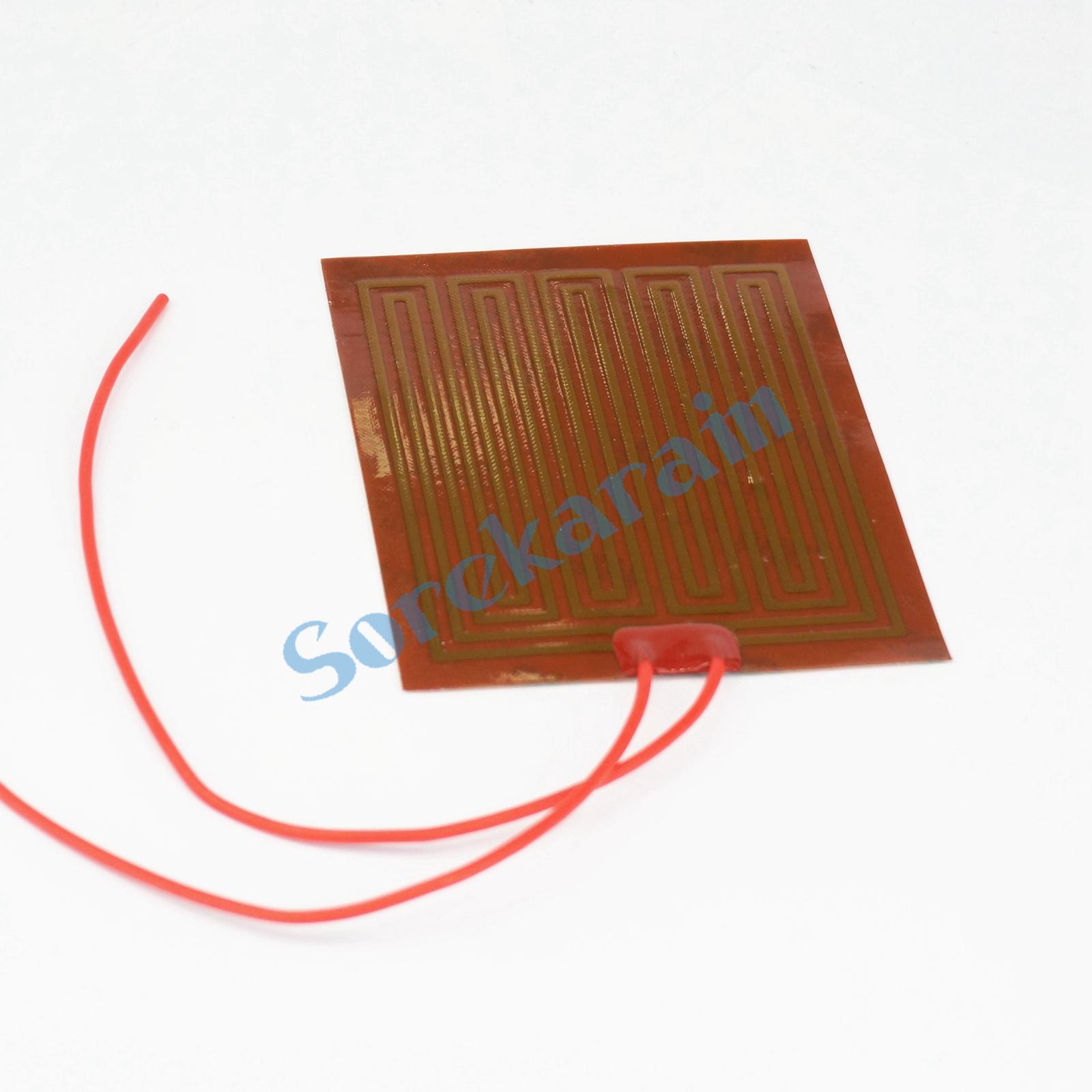 Film chauffant électrique flexible en Polyimide, élément chauffant, 80x100mm, 35W, 12V DC
