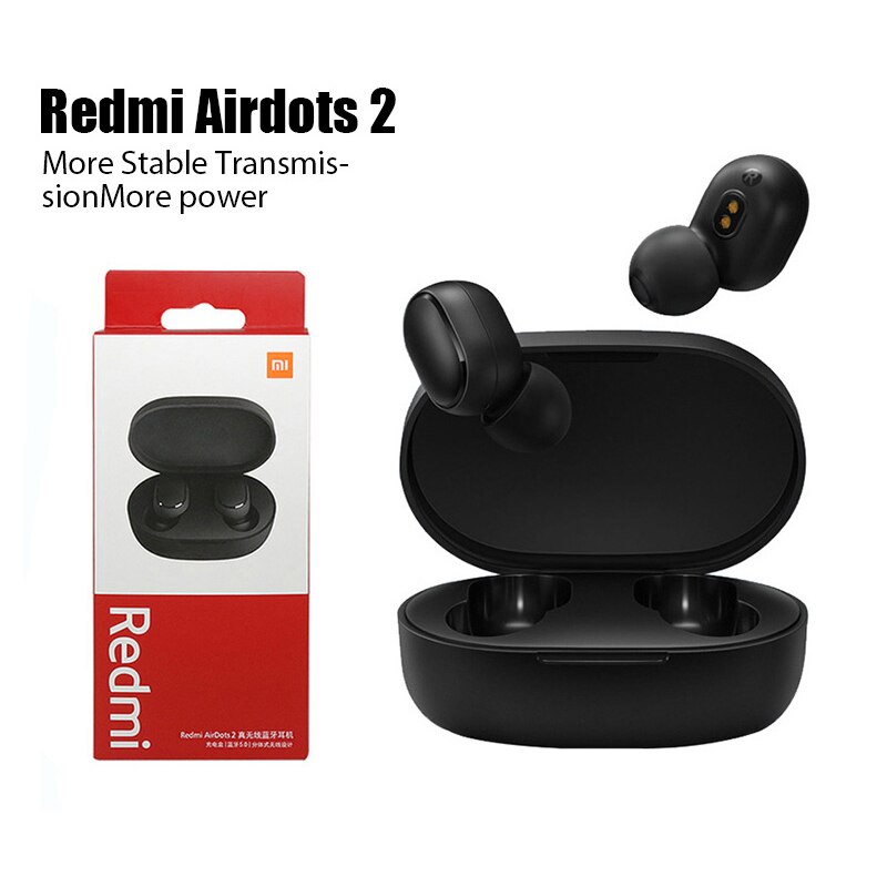 Originele Xiaomi Redmi Airdots 2 Fone Bluetooth Koptelefoon Draadloze Hoofdtelefoon Met Microfoon Handsfree Oordopjes Redmi Airdots 2 Headset