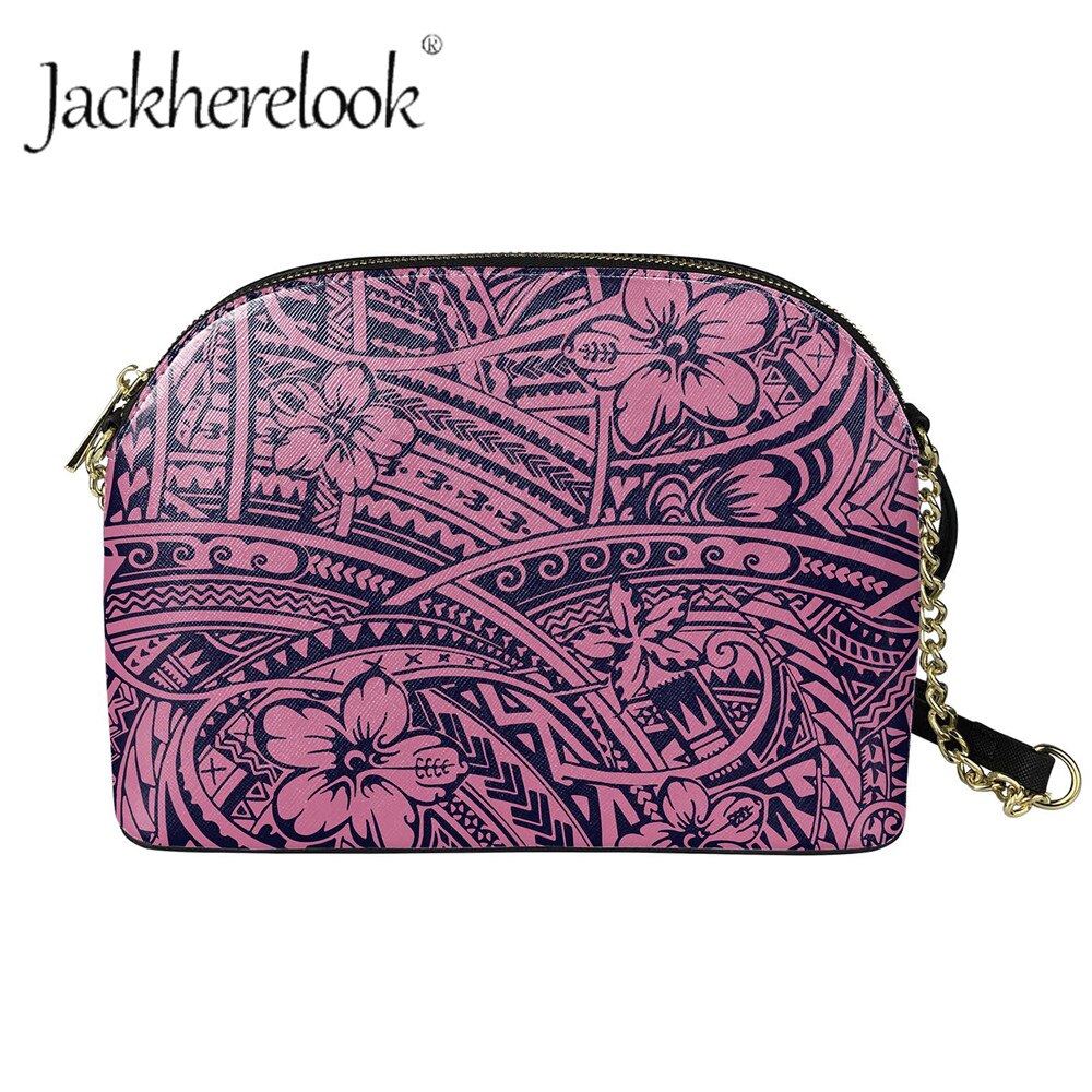 Jackherelook dames crossbody tas met rits en polynesisch hibiscusbloempatroon, prachtige boodschappentassen: Zbab 081 d 49