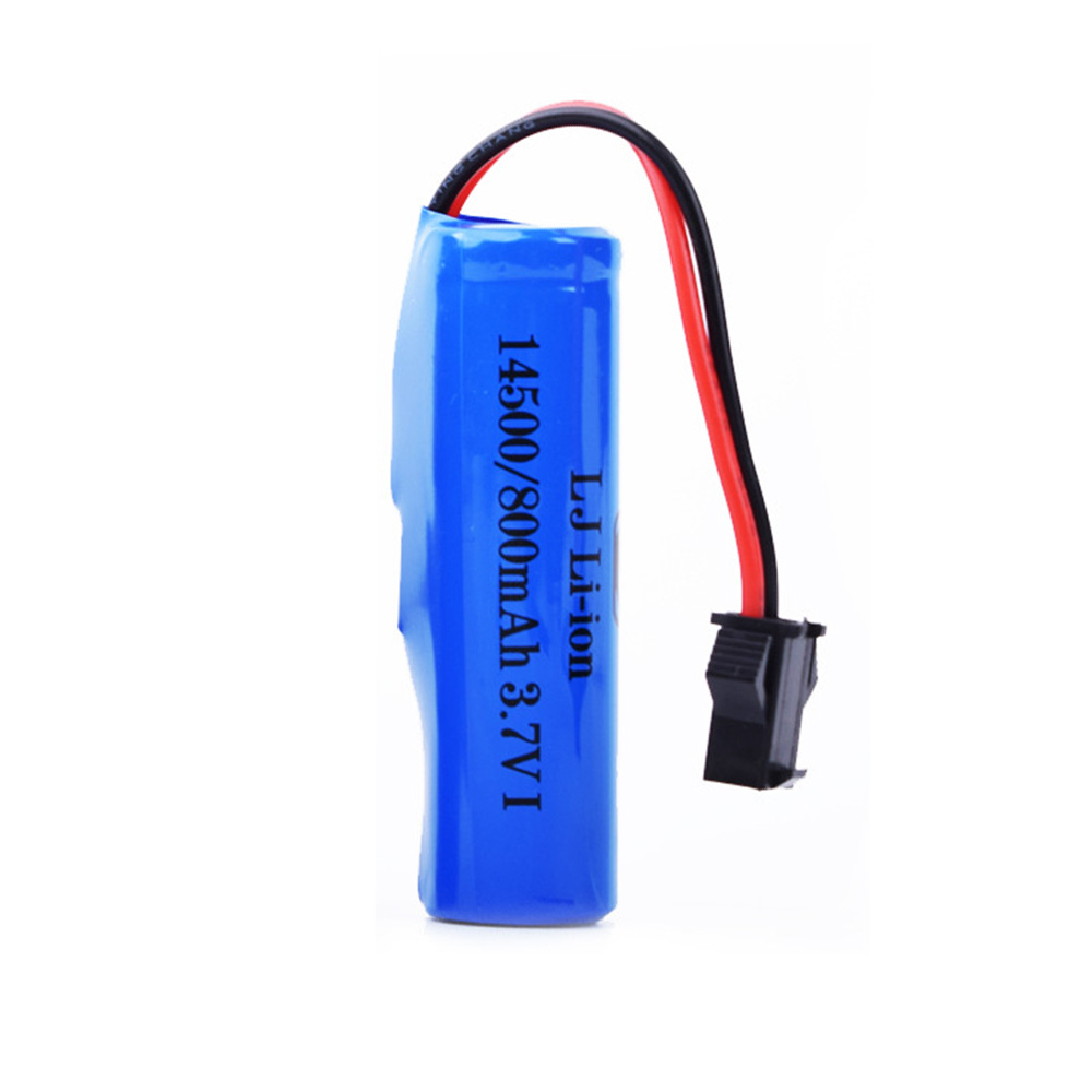 Batería Lipo de 3,7 V y 800mah, enchufe de 14500 SM-2P con cargador para C2 D828 RC, accesorio de juguete para coche acrobático, batería RC de de 3,7 V