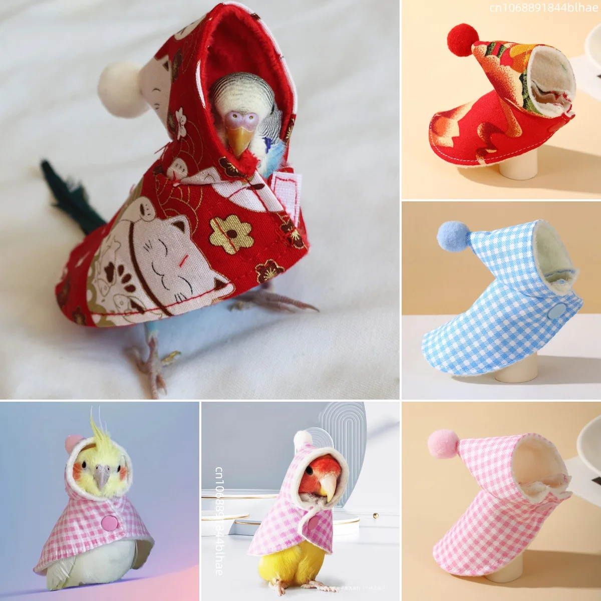 Ropa encantadora para pájaros, cubierta colorida, vestido y protege tus loros de mascotas, cómoda tela para pájaros, traje para pájaros, ropa para periquitos