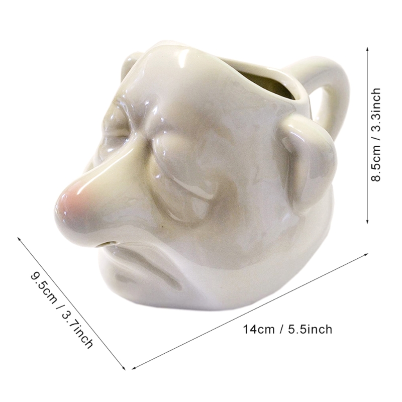 Funny Dwarf Ceramic Egg Yolk Separator Handheld Egg White Running from Nose Egg Separator Tool Household Tools B03E