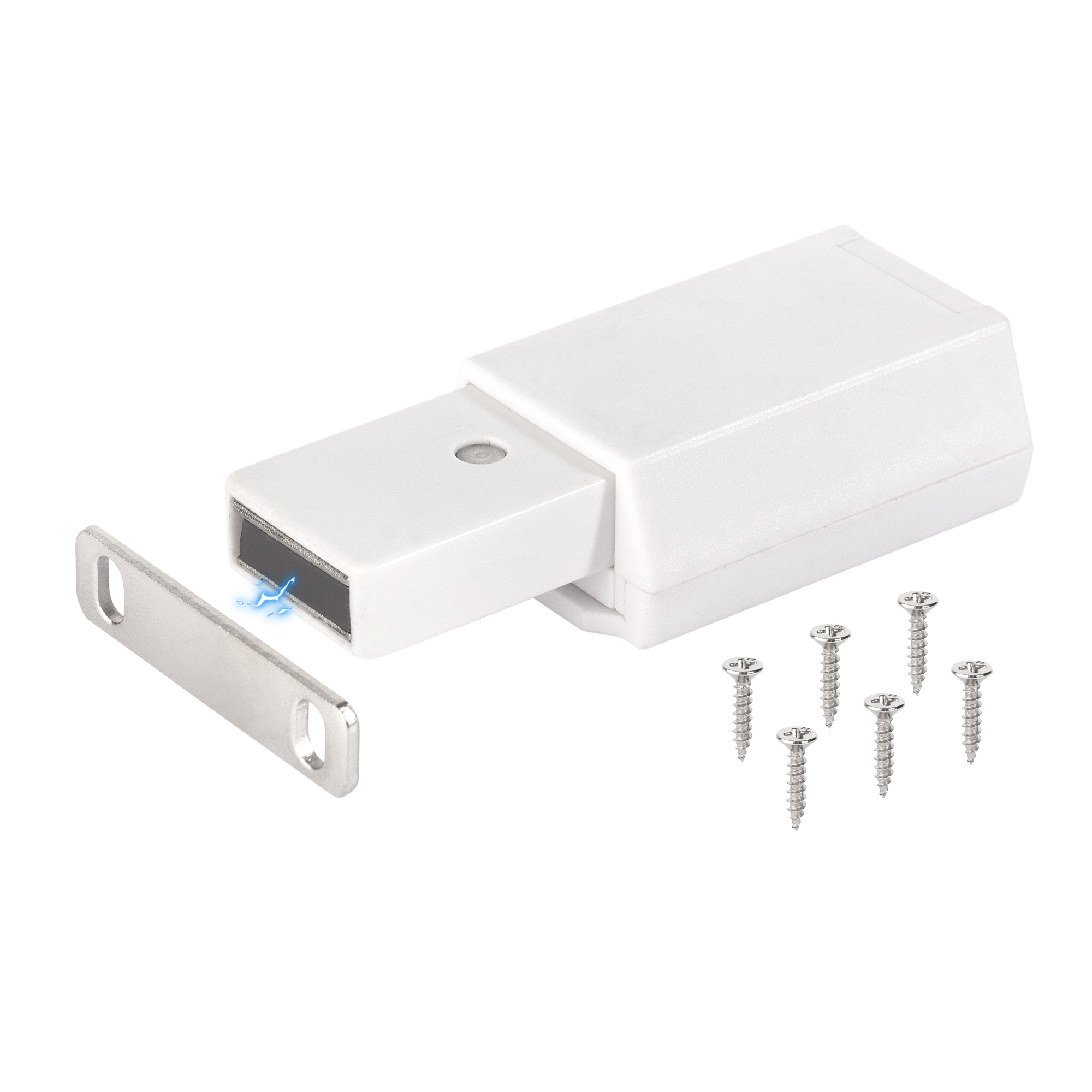 Magnetic Pressure Push To Open Touch Latch Cabinet Doors Rebound Touch Magnet For Closet Cabinet Home Furniture Hardware: WHITE