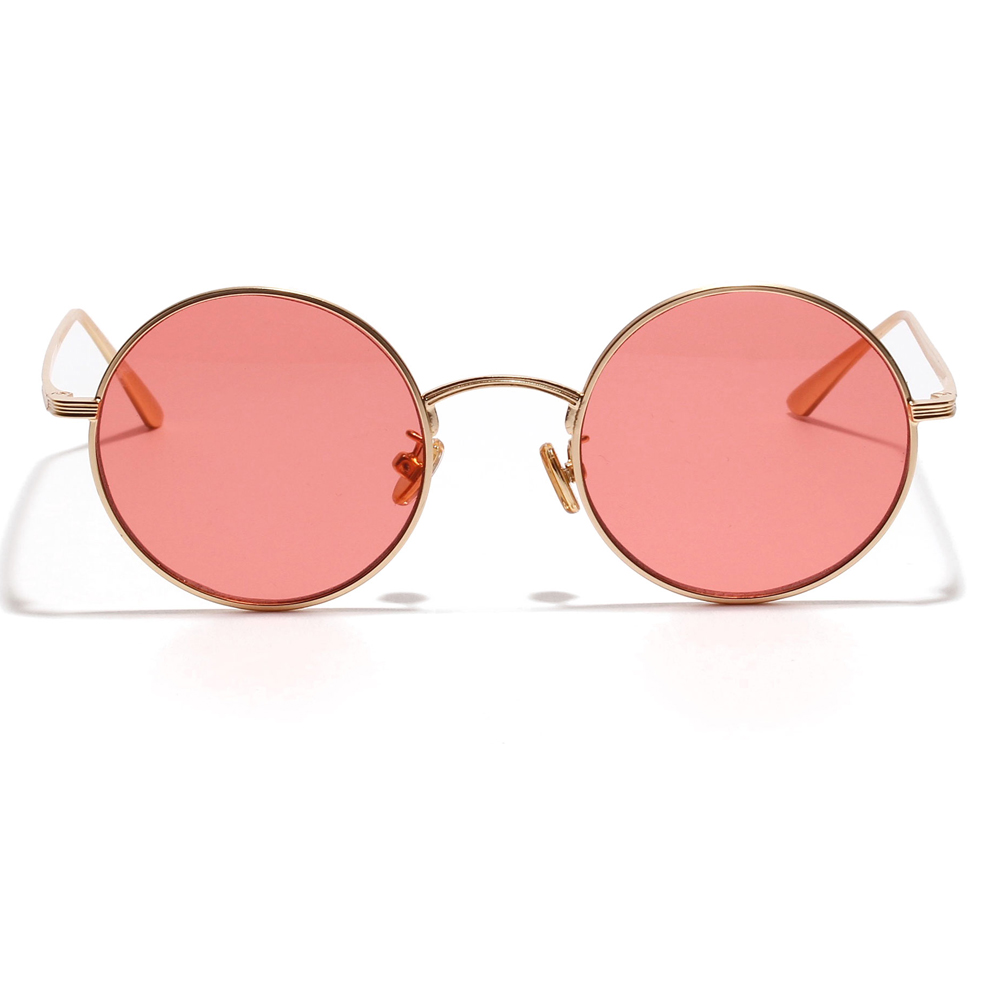 Peekaboo circular sunglasses women retro vintage silver gold metal frame clear yellow red round sun glasses for men uv400