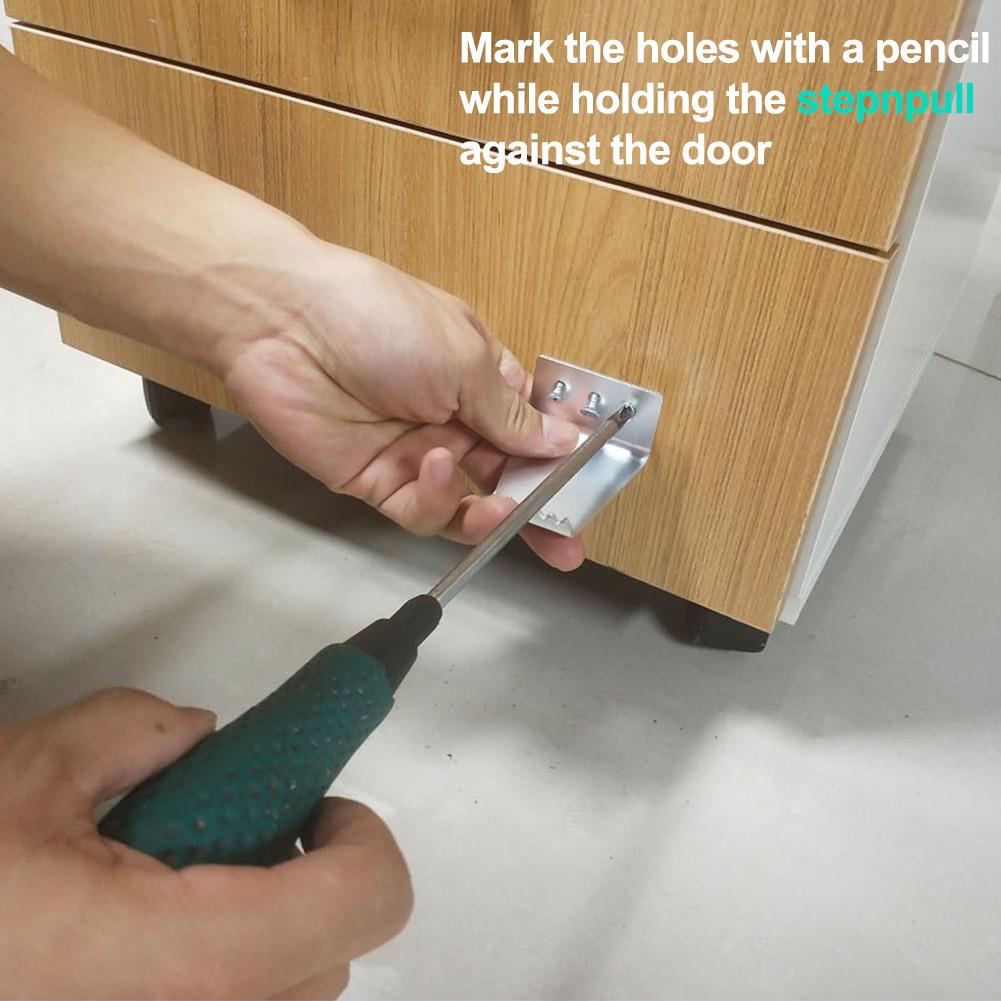 Stainless Steel Foot-operated Door Handle Hands-free Non-contact Foot-operated Door Opener Home Door Opener Accessories