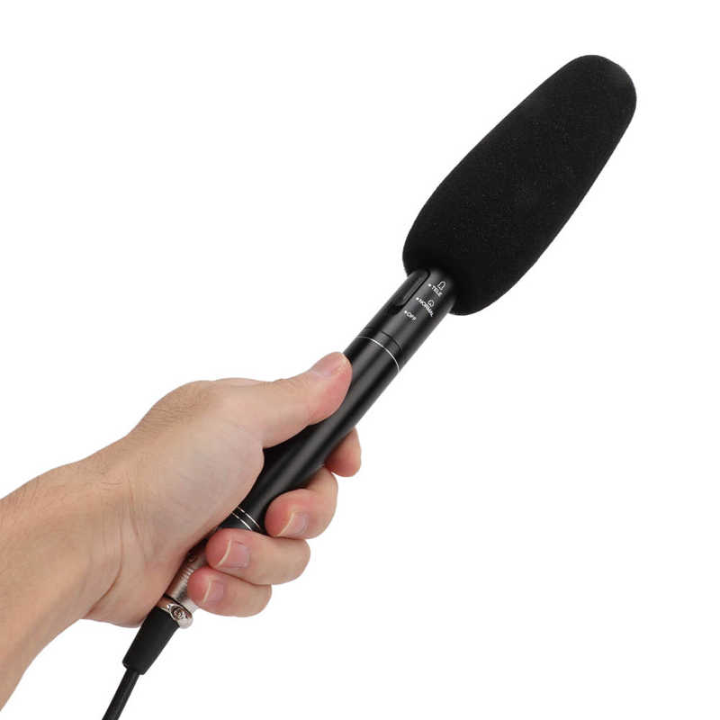 Condenser Mic Interview Microphone 3P XLR with Shoe Clip for Meeting