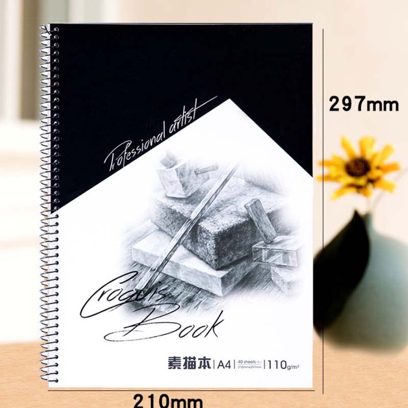 A4 40 Sheets Sketch Book Sketchbook Painting Paper Drawing Graffiti Blank Paper Paint Kits Stationery Art Office School Supplies