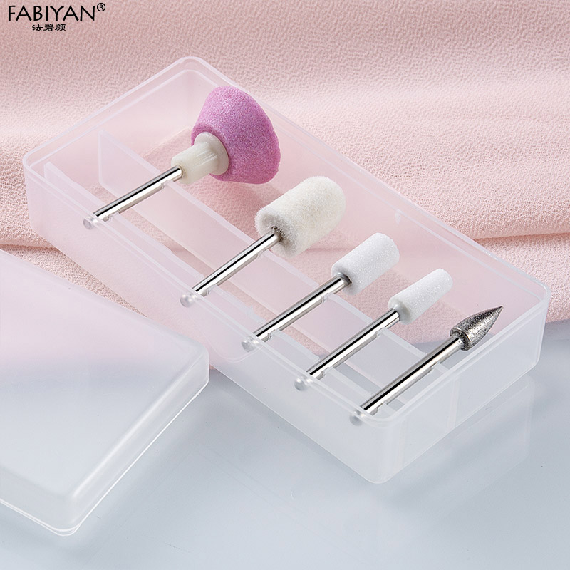 5PCS Bits Nail Art Drill Buffer File Polishing Electric Sander Sanding Grinding Head Tips Machine DIY Manicure Polished Tool Set