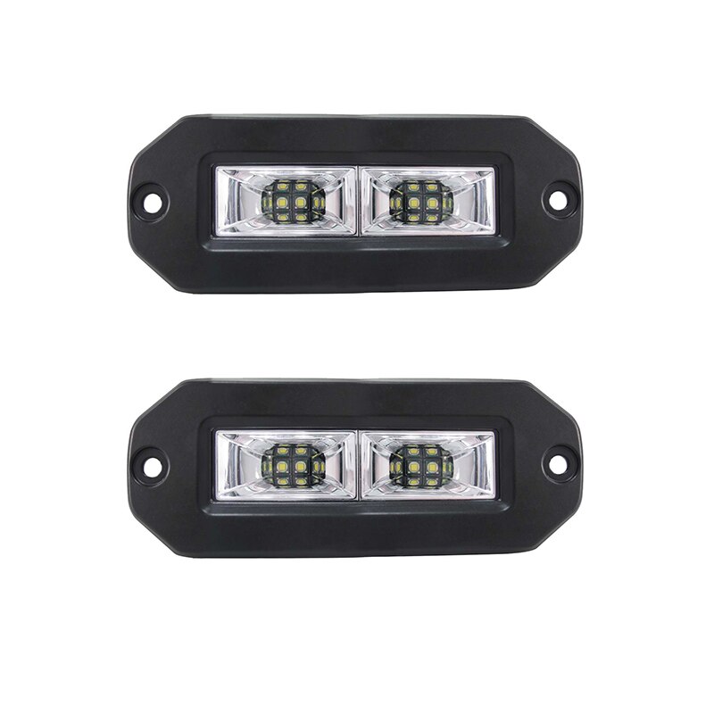 Bil led arbeidslys flush mount pods lampe led bar flomstråle 6000k coche moto truck drl belysning kjøre arbeidslys: 40w 2 stk