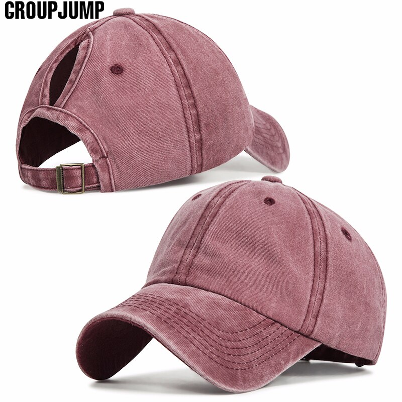 Poninhäntä baseball -lippis naiset loma snapback puuvilla mukavuus kesähattu rento urheiluhatut säädettävissä