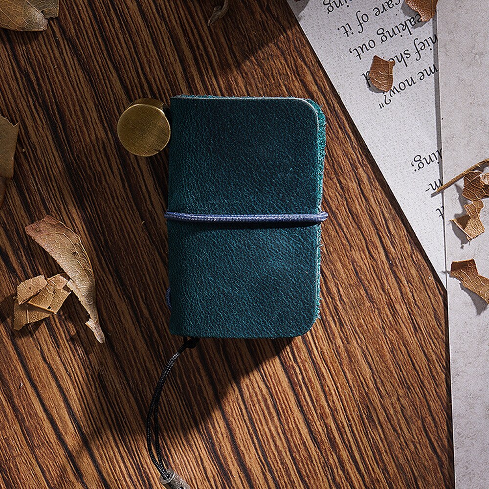 Mini Journal Cute Leather Cover Notebook Small Diary Retro Portable Travel Book DIY Blank Pages Memo Sketchbook: Crazy Hores Bule
