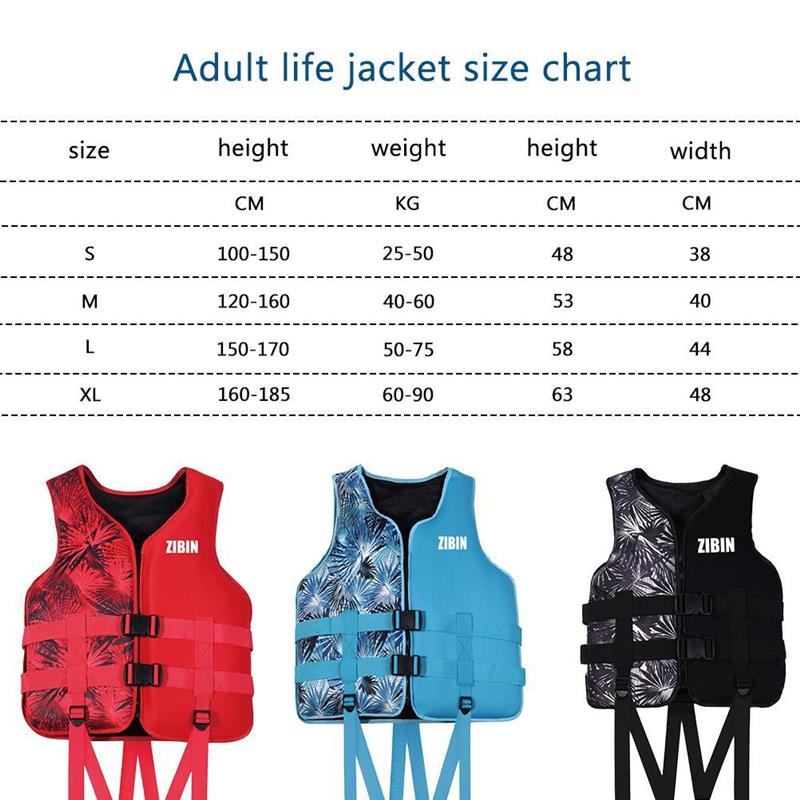 Life Jacket Adult Kids Life Vest Water Sports Fishing Vest Kayaking Boating Swimming Surfing Drifting Safety swimming