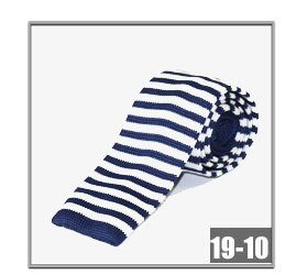 Newest Striped Knitted Mens ties Polyester Knit necktie for men Party Business Brand Handmade Neck Tie: 19 10