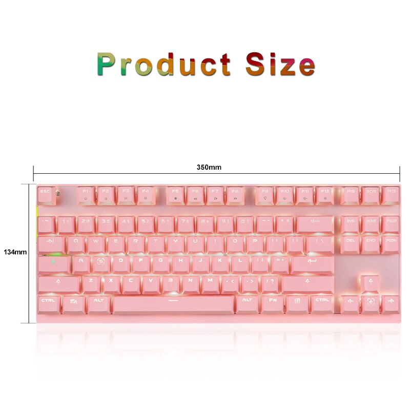 Genuíno motospeed 2.4g sem fio modo duplo gaming teclado mecânico 87 receptor usb chave led retroiluminado teclado para computador gamer