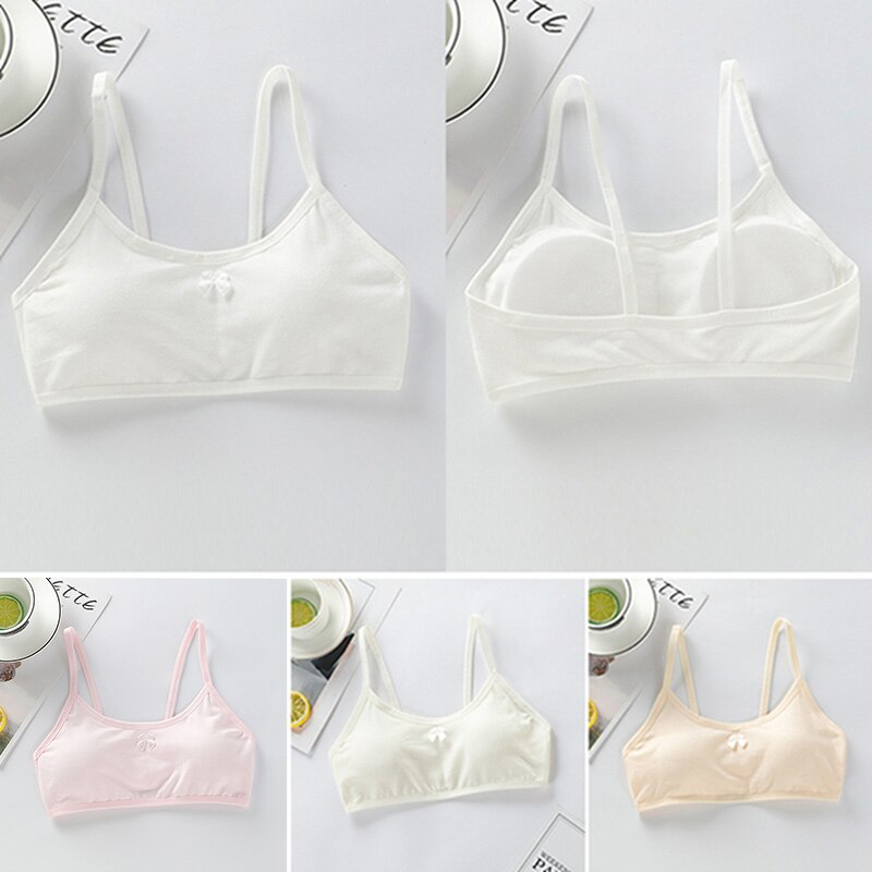 Reggiseno da allenamento in tinta unita reggiseno elastico senza fili per esterno abbigliamento per bambini per 8-16 anni reggiseno sportivo da palestra gilet ragazza Lingerie