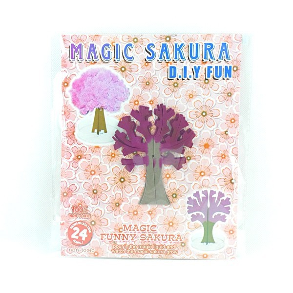 90Mm H Visuele Magie Kunstmatige Sakura Bomen Decoratieve Groeiende Diy Papier Boom Baby Speelgoed Bloem Verkennen wetenschap