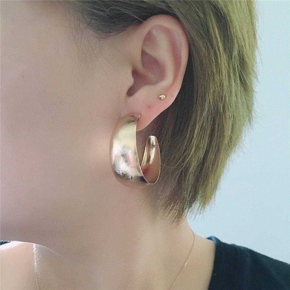 Della boemia Oro di placcatura Liscia e Strutturato Ampio Cerchio trio impostato Orecchino Pacchetto Splendida Annata casuale Accessorio Dei Monili Regalo Della Madre