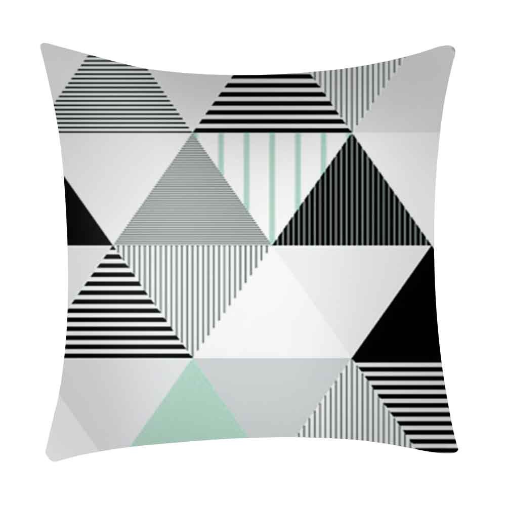 Nordic Decoratieve Sofa Kussens Print Polyester Kussensloop Fluwelen Kussenhoes Kamer Decoratie Zijden Kussensloop