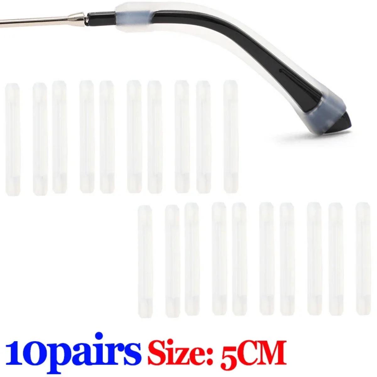 Manchon antidérapant en Silicone pour lunettes, cadre pour les yeux, jambe de traînée, support de crochet d'oreille fixe, artefact Anti-chute, accessoires pour lunettes, 10/20 pièces: Rouge