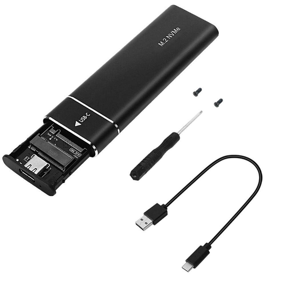 Obudowa Dual Protocol M2 SSD M.2 NVMe SATA Adapter do dysków SSD 10Gbps USB 3.1 TypeC Zewnętrzna obudowa Obsługuje dyski SSD Aluminiowa obudowa