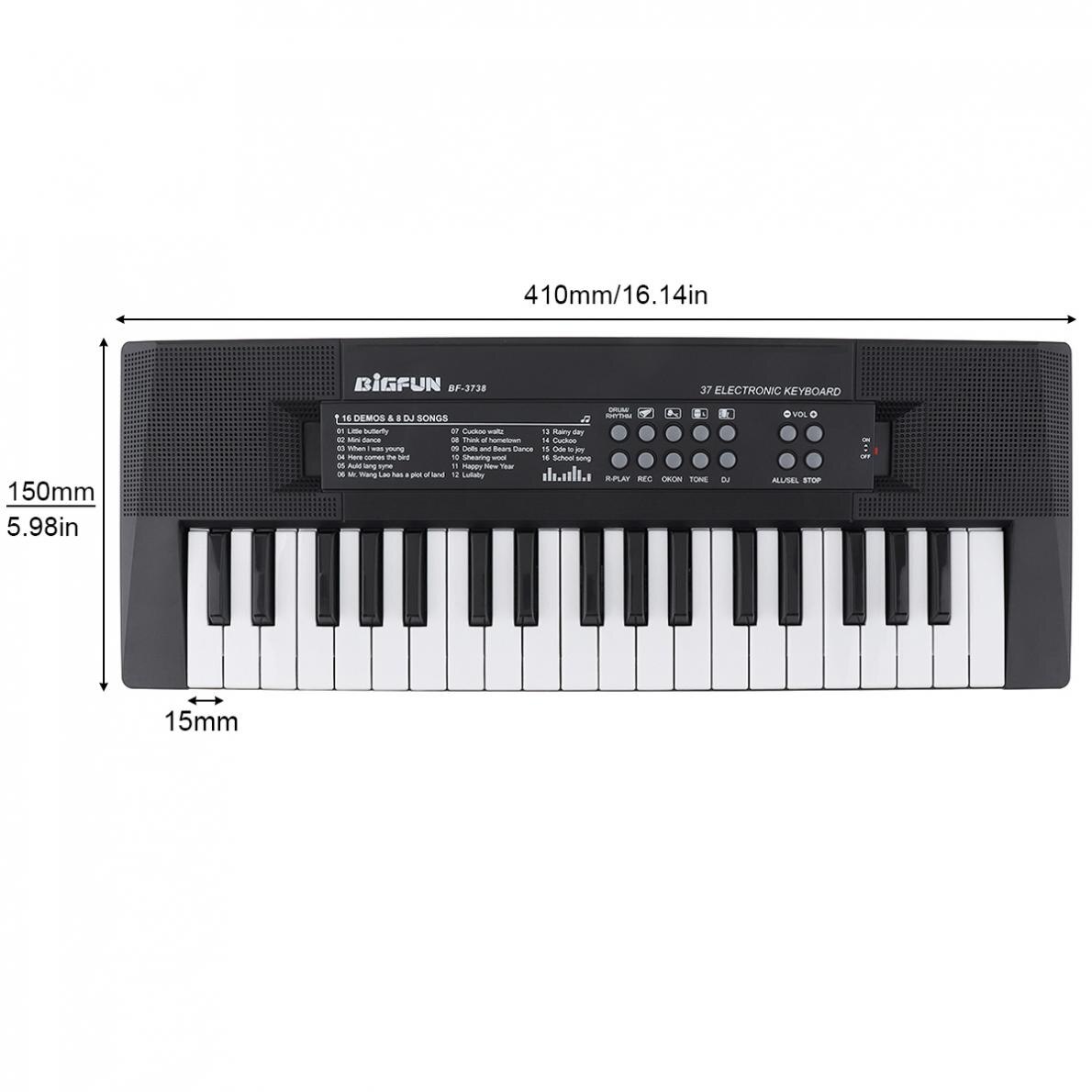 37 Keys Electronic Keyboard Piano Digital Music Key Board with Microphone Musical Enlightenment