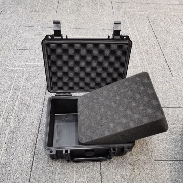 Safety protection box 9-inch waterproof moisture-proof and shockproof plastic toolbox instrument tool case with pre-cuf foam: Default Title