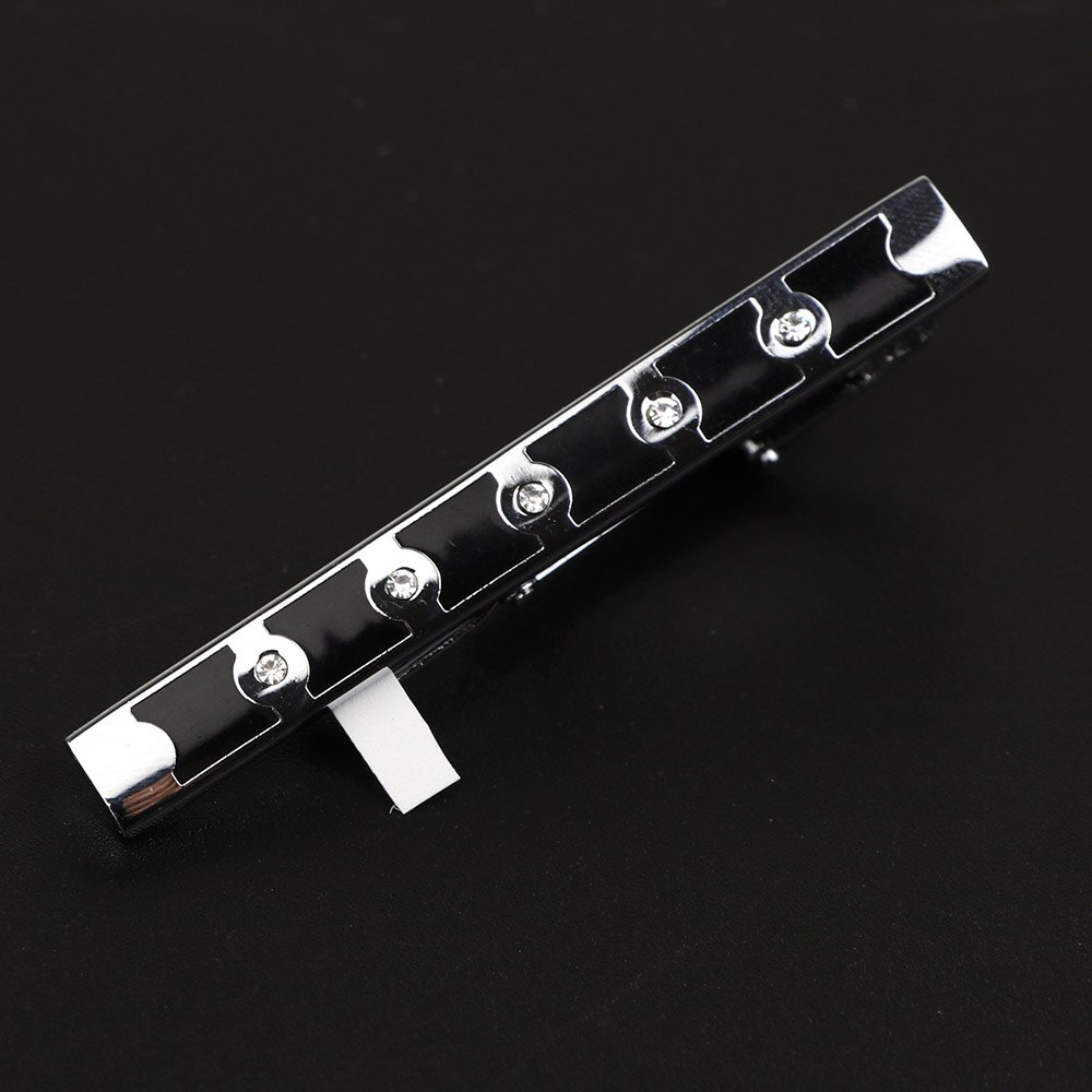 Brand Tie Clip Sieraden Eenvoudige Emaille Mens Business Luxe Bar Pinch Sluiting Tie Pin: 7