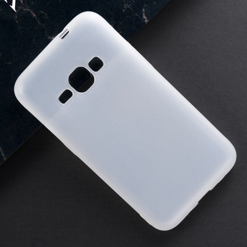 Pu lederen telefoonhoesje met houtnerf voor samsung galaxy  j1 flip-book case zakelijke portemonnee hoes zachte siliconen achterkant: Witte zachte siliconen