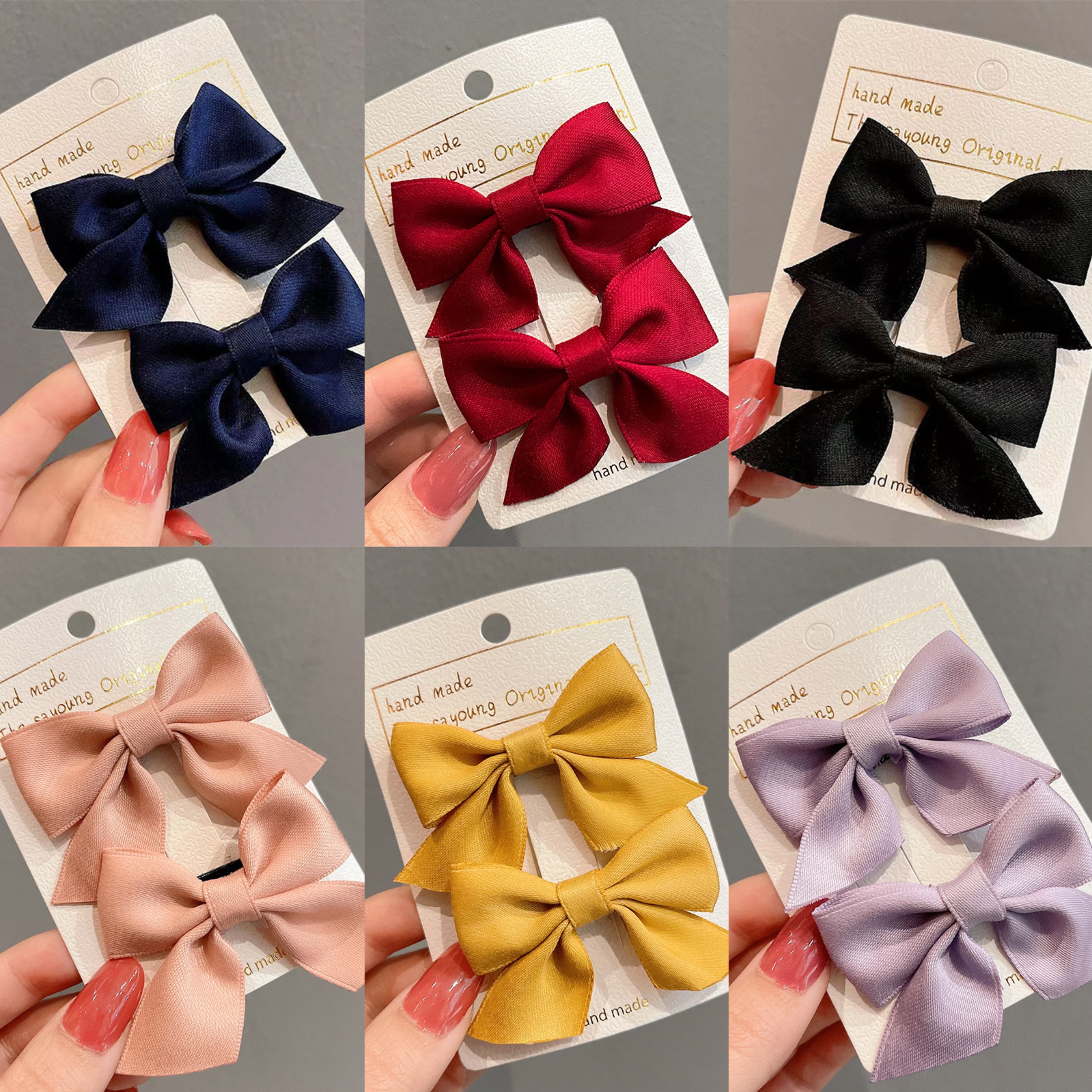 Pinza para el pelo con lazo para niños, tocado, pinza para el pelo de princesa para bebé, pinza para el pelo para niña pequeña, accesorios para el cabello: Multicolor