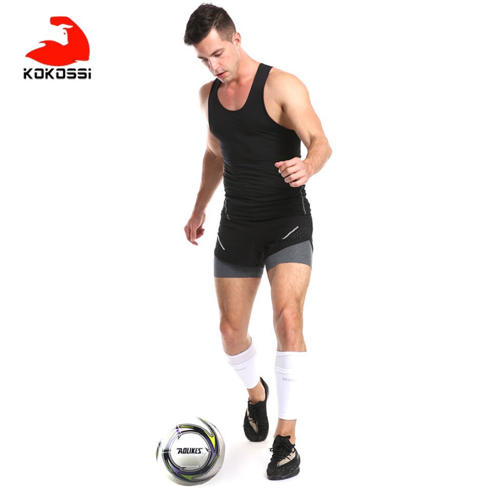 KoKossi paire Aolikes Football Football tibia garde adolescents chaussettes tampons professionnels boucliers Legging shinguard manches équipement de protection