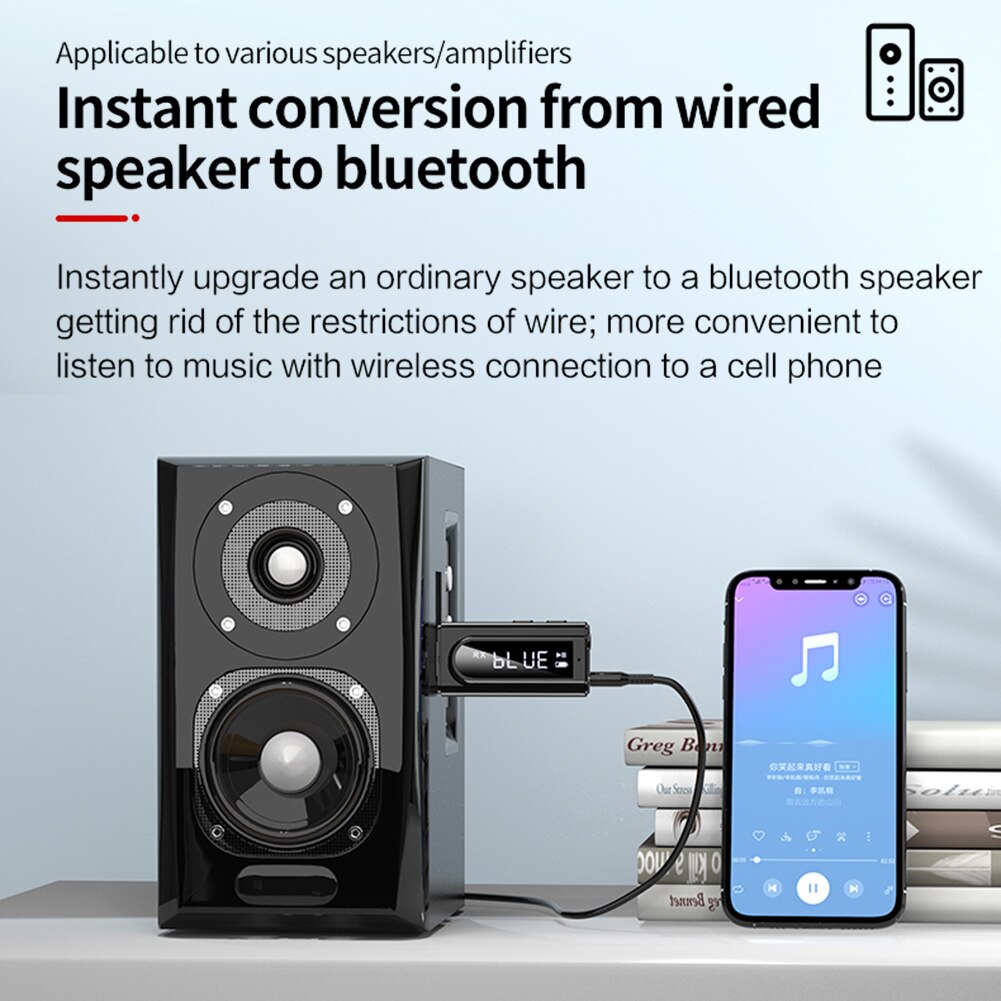 Receptor USB con Bluetooth transmisor coche Kit MP3 3,5mm AUX FM Adaptador inalámbrico para accesorios de coche personales al aire libre