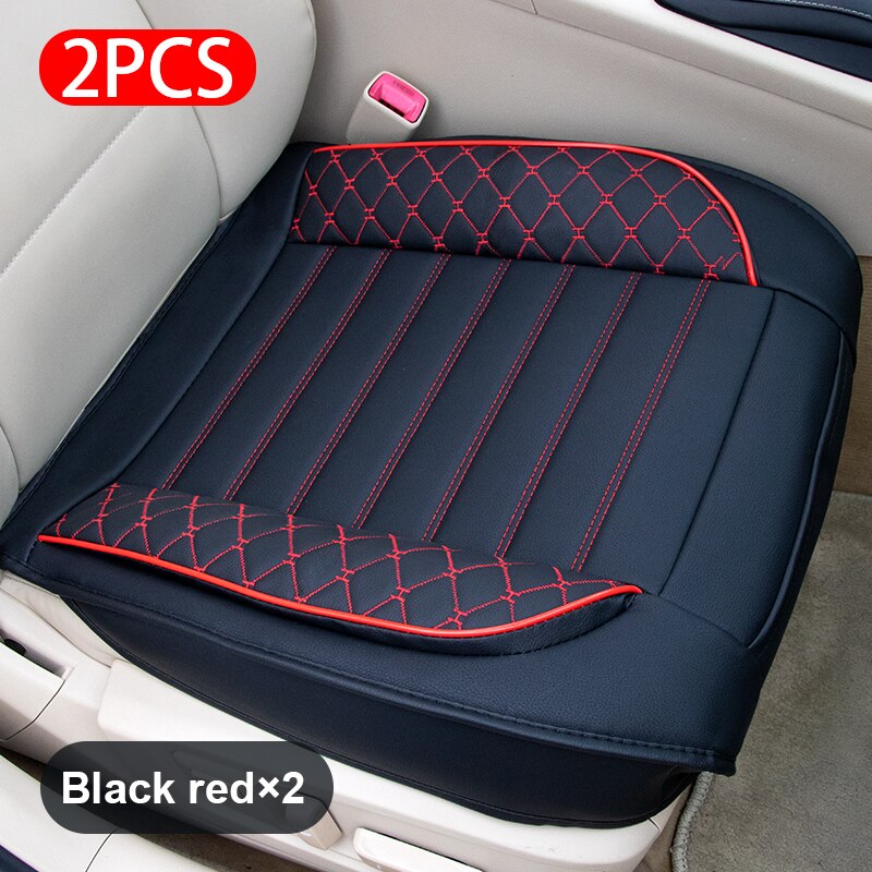 Pu Lederen Bekleding Universele Auto-interieur Onderdelen Accessoires Vier Seizoenen Auto Zitkussen Front Back Stoelhoezen: A front 2 PCS