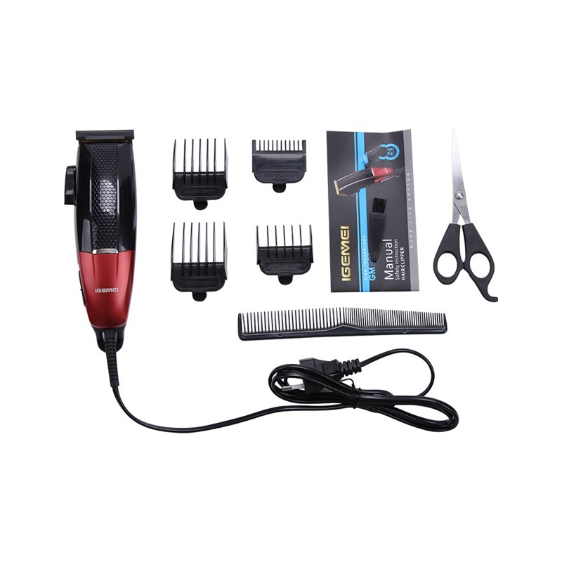 Cortadora de pelo IGEMEI para barbería, cortadora de pelo para hombres, cortadora eléctrica, Máquina para cortar cabello con corte de pelo