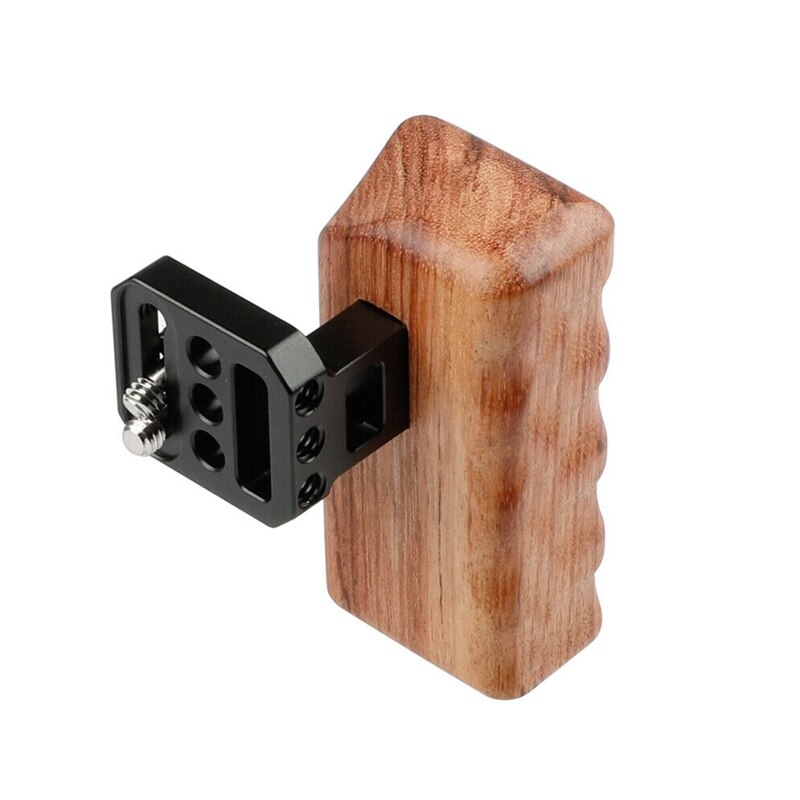 A sinistra di Legno della Maniglia Grip Mount Supporto per Panasonic GH DSLR Macchina Fotografica DV Video Cage Rig
