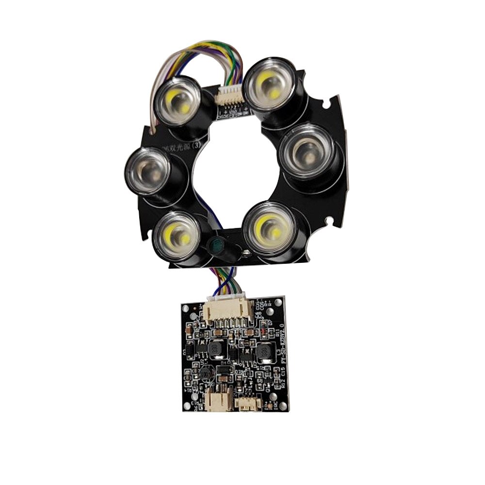 Double light source dot matrix 6 lights 4 Warm lights 2Infrared lights Square machine light board intelligent warm light