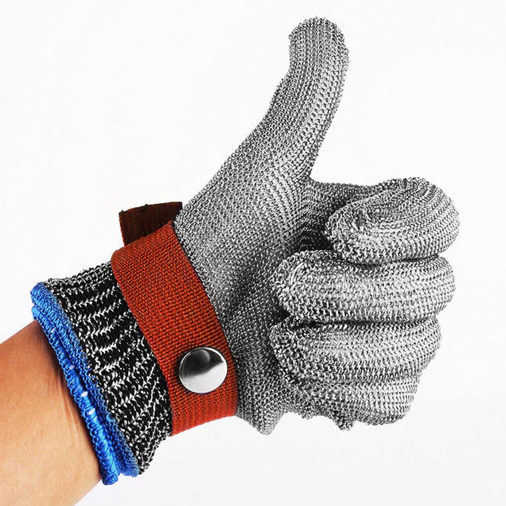 Anti-schneiden Handschuh Sicherheit Handschuh Edelstahl Draht Hand Schutz Einstellbare unisex Metzger Handschuh 5 Ebene für Fisch Fleisch schneiden