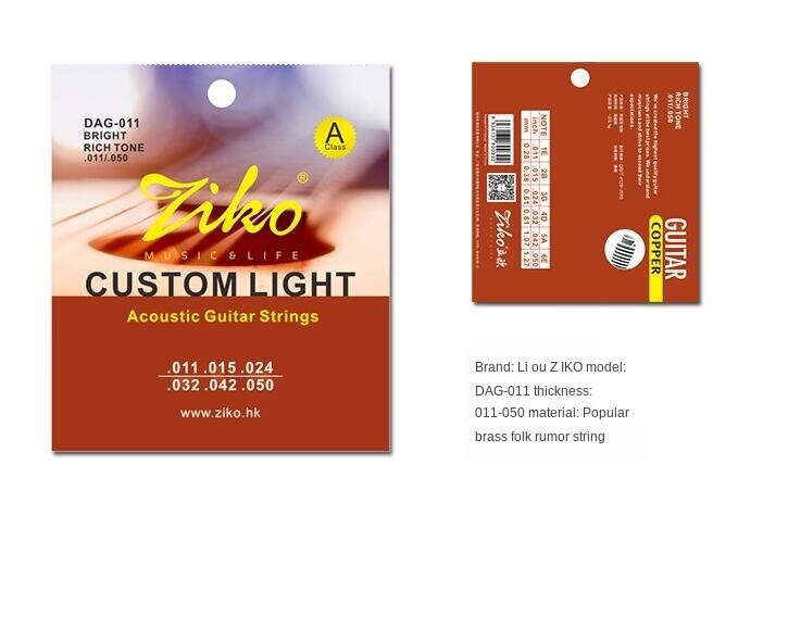 1 setti ziko dag akustisen kitaran kielet soittimet akustisen kitaran kielet kitaran osat dag -010 dag -011