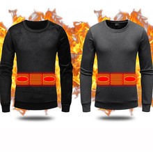 Felpa con cappuccio riscaldante a maglia con riscaldamento intelligente per uomo biancheria intima termica con cappuccio per riscaldamento elettrico a temperatura costante USB da esterno