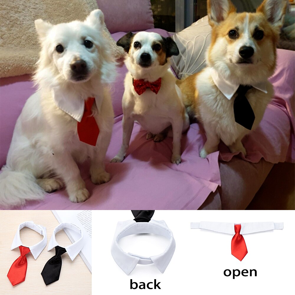 Corbata Formal ajustable para perro y gato, esmoquin, Collar para mascotas, accesorios para boda, vacaciones y de