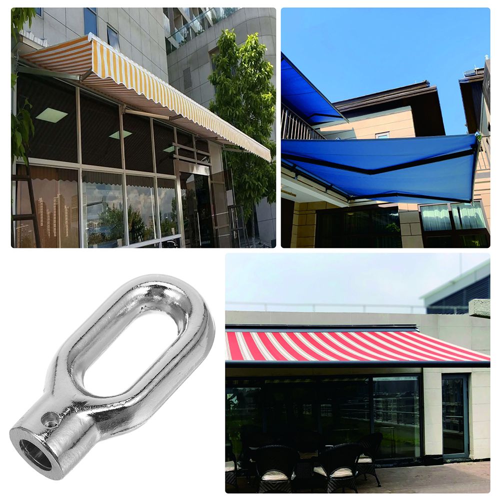 Manivela de toldo con gancho, persianas de bambú para tienda de Patio exterior, piezas de persiana enrollable de aleación de aluminio retráctil, Hardware de toldo pesado