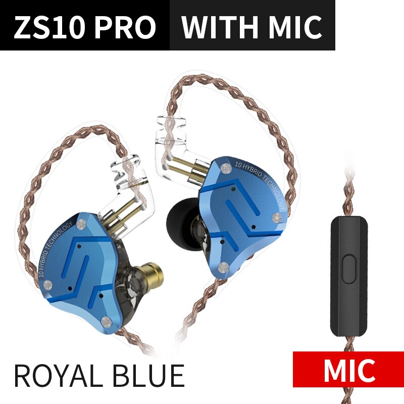 KZ ZS 10 Pro In-Ear Stereo Wired Headsets Replaceable Bluetooth Earphones Wireless Earphones with Mic Sports Neckband Earphones